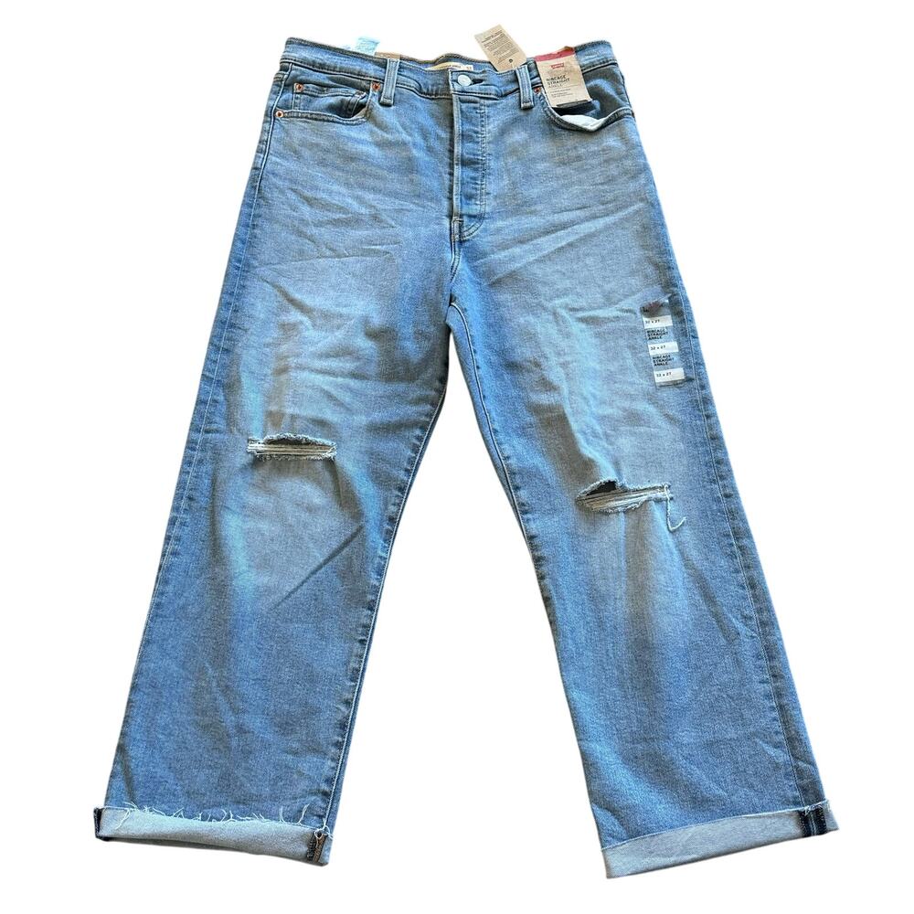 Levi’s Women’s Ribcage Straight Ankle Button Fly New Size 32